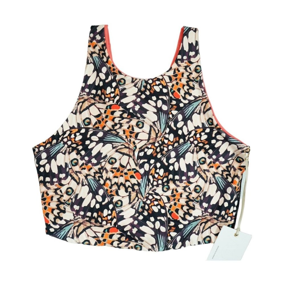 NWT Sacre‎ Ella Reversible Tank Top ~ Size XS ~ Women's ~ Coral ~ Nylon/Spandex